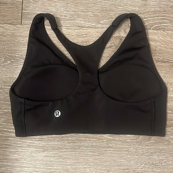 Lululemon black size 6 sports bra athletic running active - Picture 2 of 4
